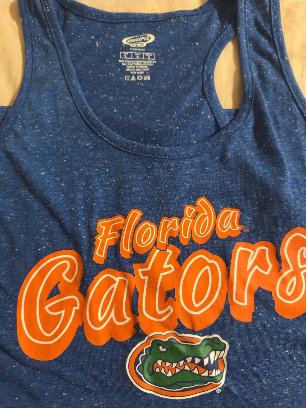 Florida Gators Blue Tank Top with Orange Graphics